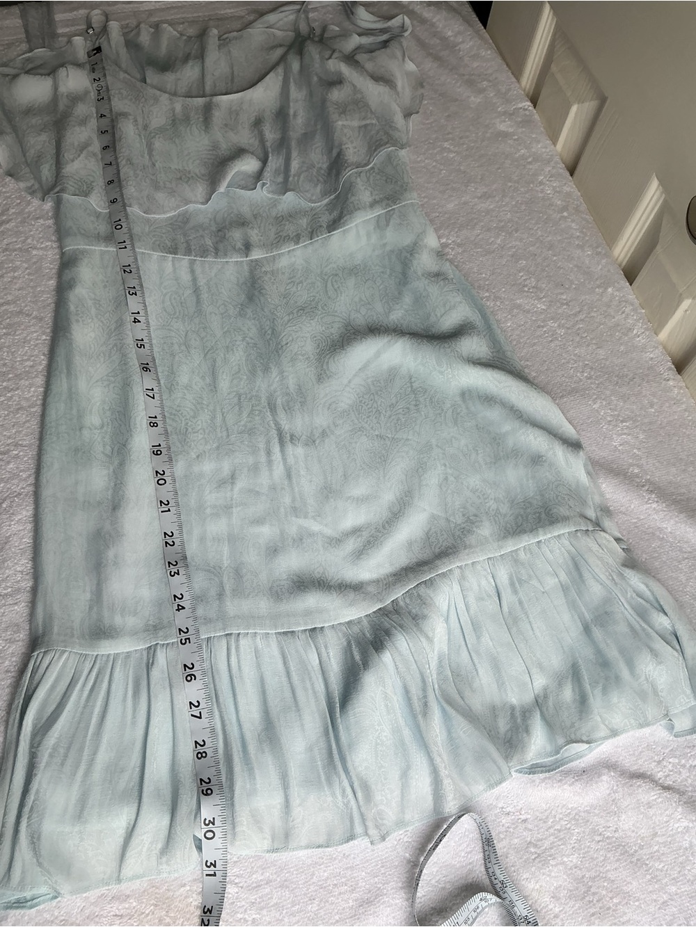Guess Light Blue Ruffle Mini Dress - Picture 8 of 10